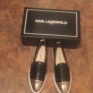 Karl Lagerfeld Gold Tipped Sneakers